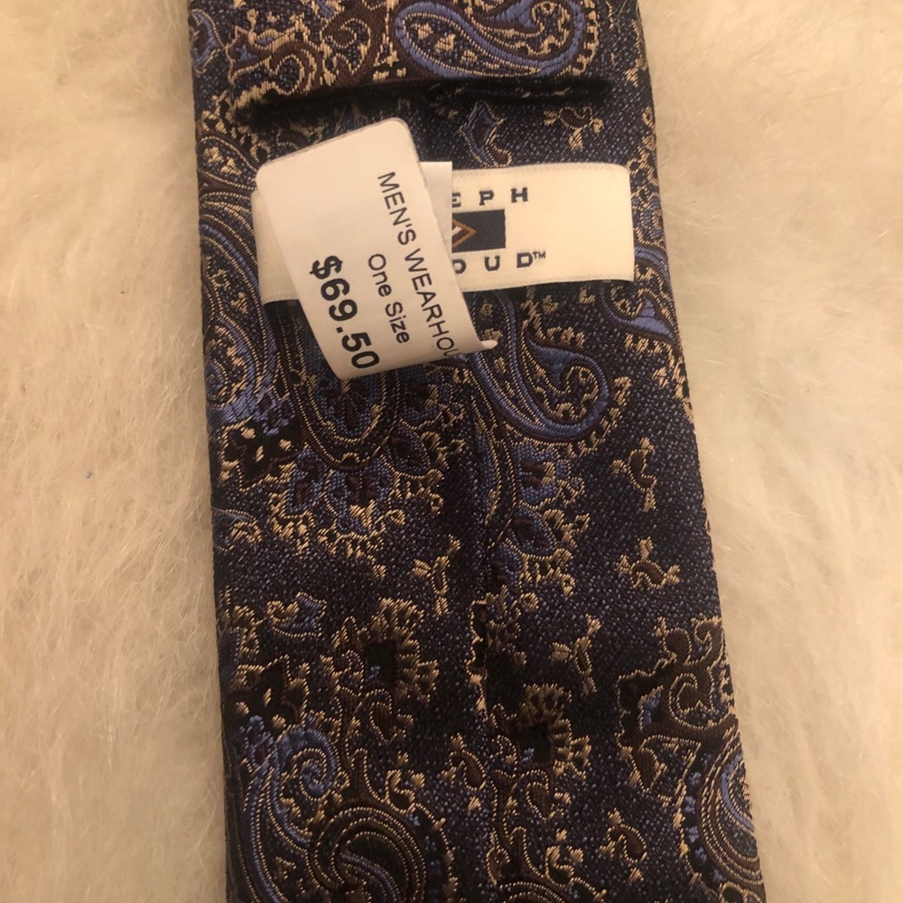 Joseph Abboud Blue Paisley Tie - (New)